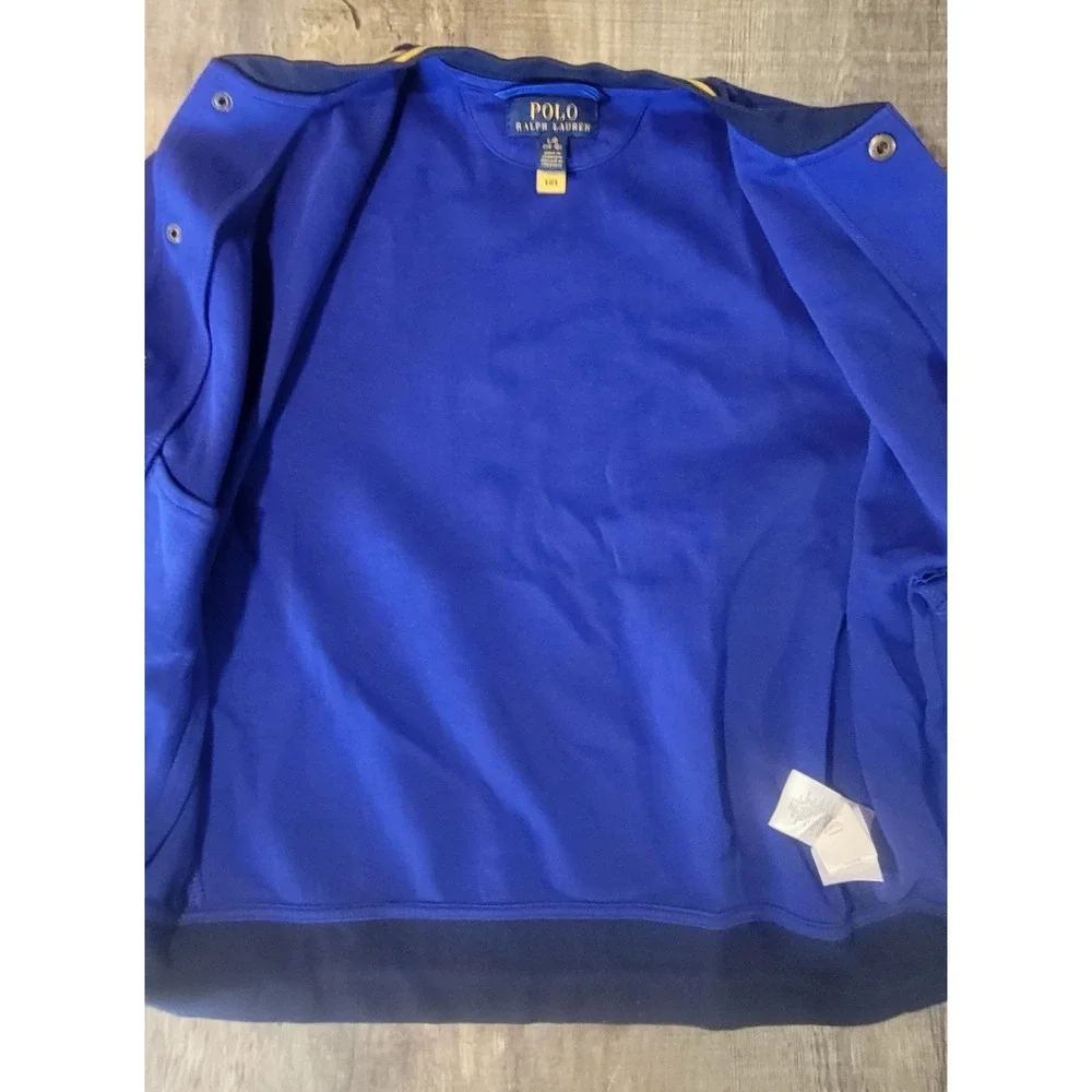 Polo Ralph Lauren Youth Large 14-16‎ Logo Fleece Varsity Track Jacket Royal Blue